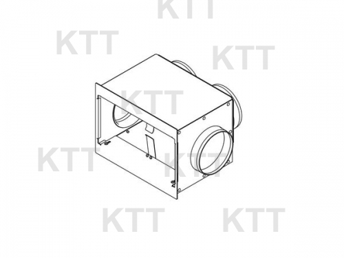 Externe Ventilatorbox, Blende weiss, ohne Gitter 